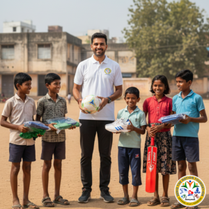 Providing sports kits to underprivileged children and youth